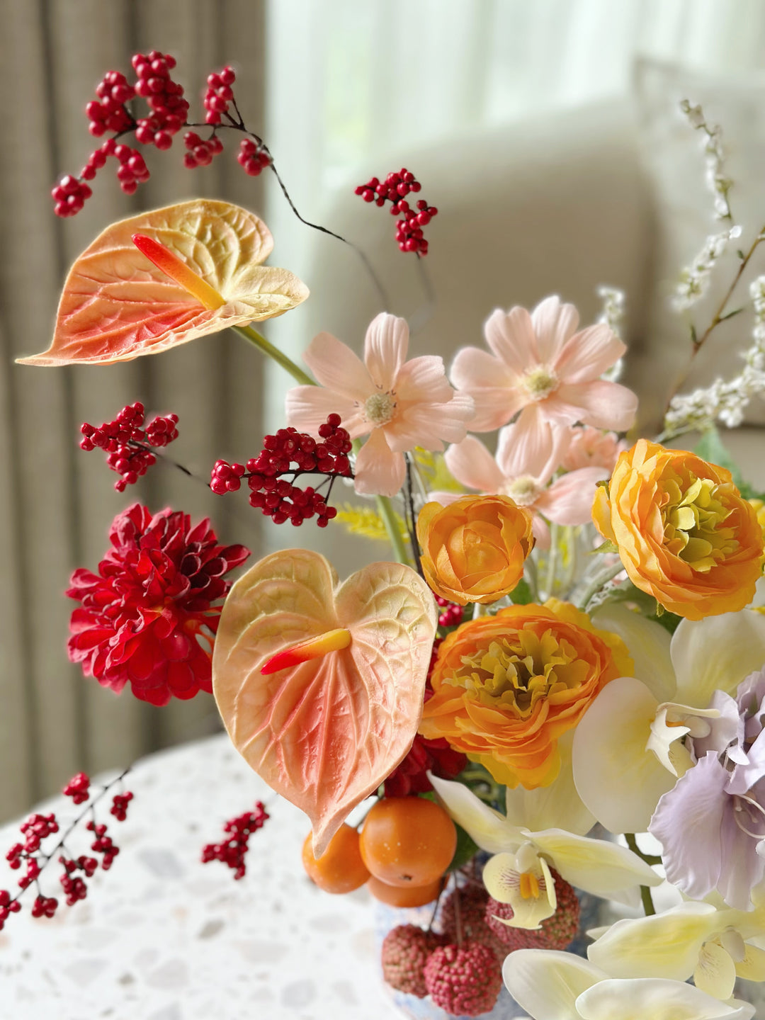 大吉大利 Golden Fortune Bloom Jar (1-sided)