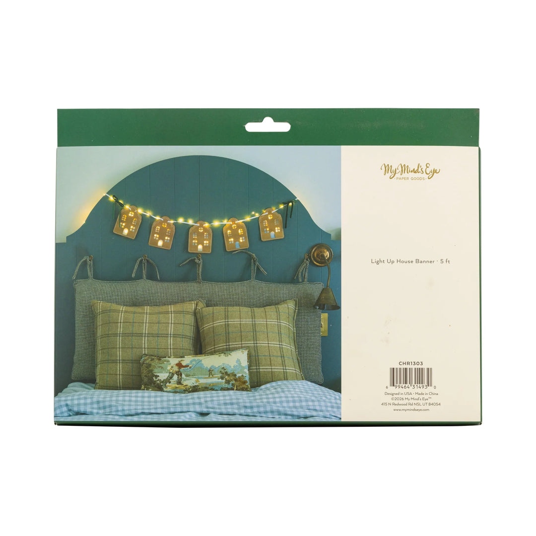 PRE-ORDER (6-8 Oct): Christmas Light Up House Banner