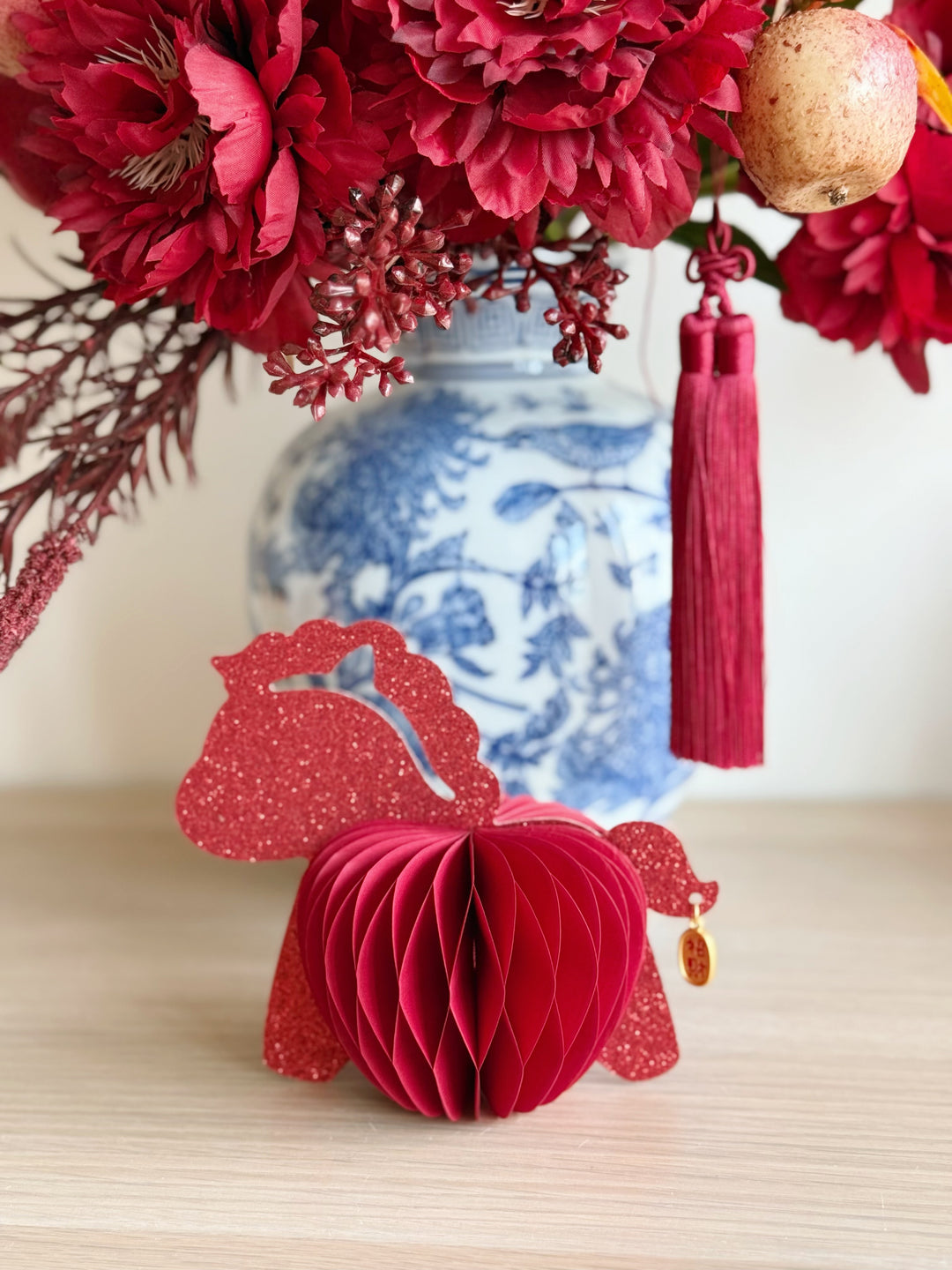 Gallop of Fortune Honeycomb Horse Decor