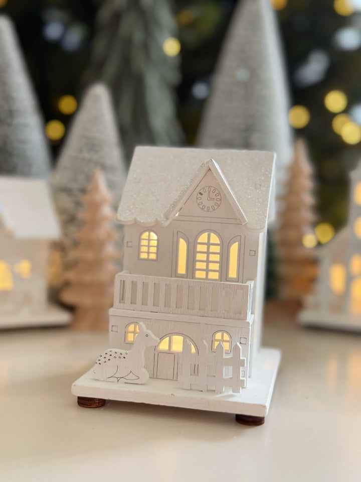 Winter Shimmer Light-Up Wooden Village Collection (3 options)
