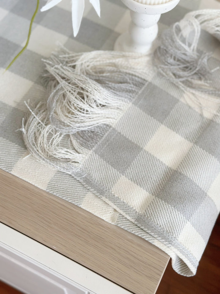 Slate Breeze Checkered Runner