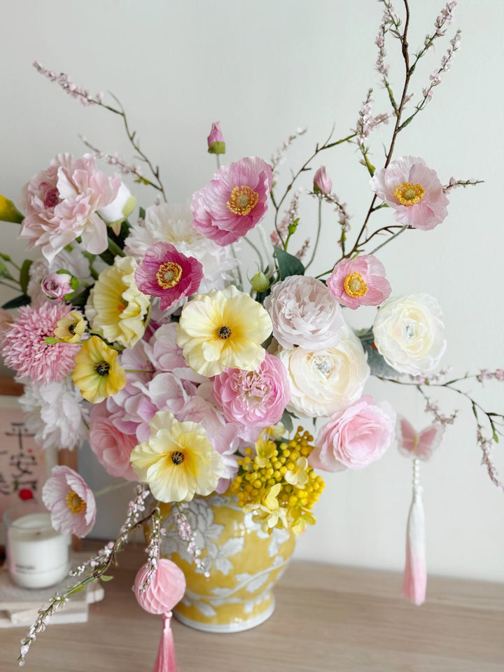 迎春纳福 Spring Blessings Bloom In The Vase (1-sided)