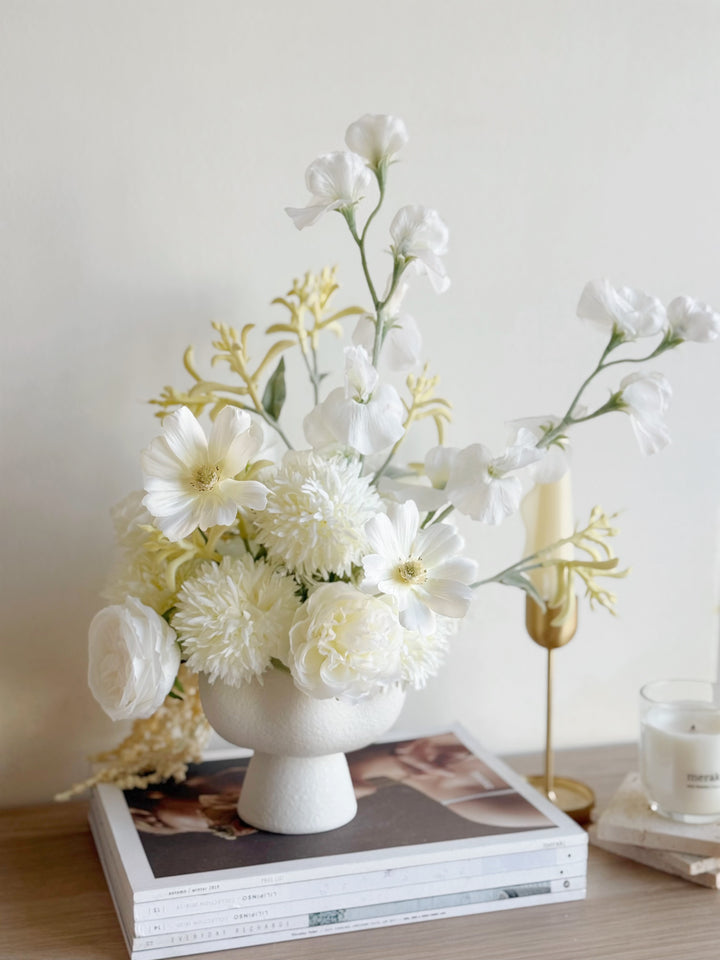 Ethereal Ivory Cascade in the Bowl (2-sided)