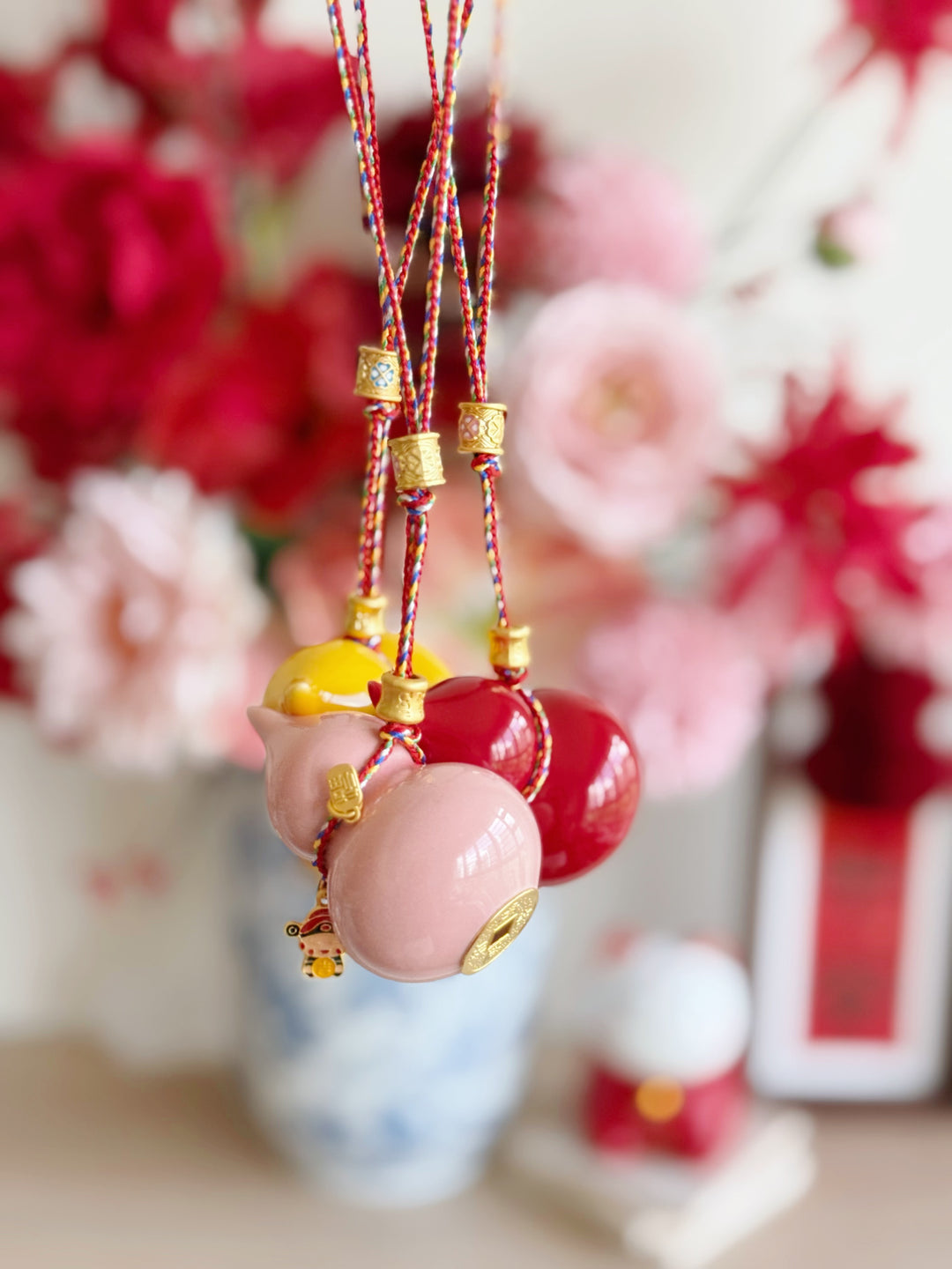 Prosperity Gourd Porcelain Charm (3 colours)