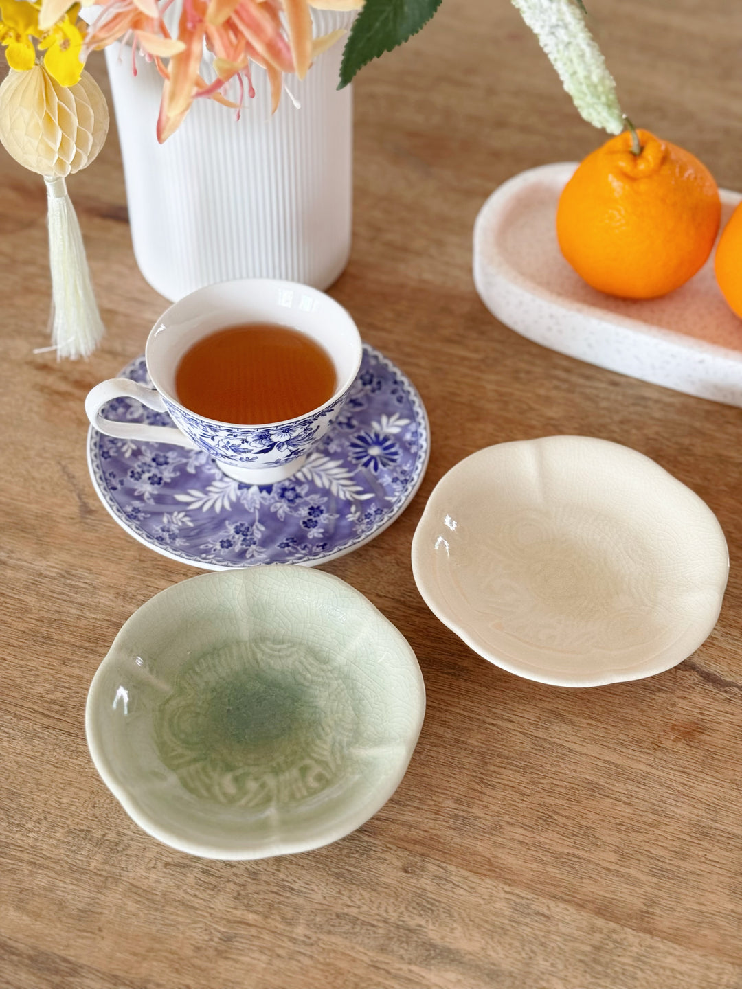 Crackle Glaze Mini Pedestal Dishes (2 colours)