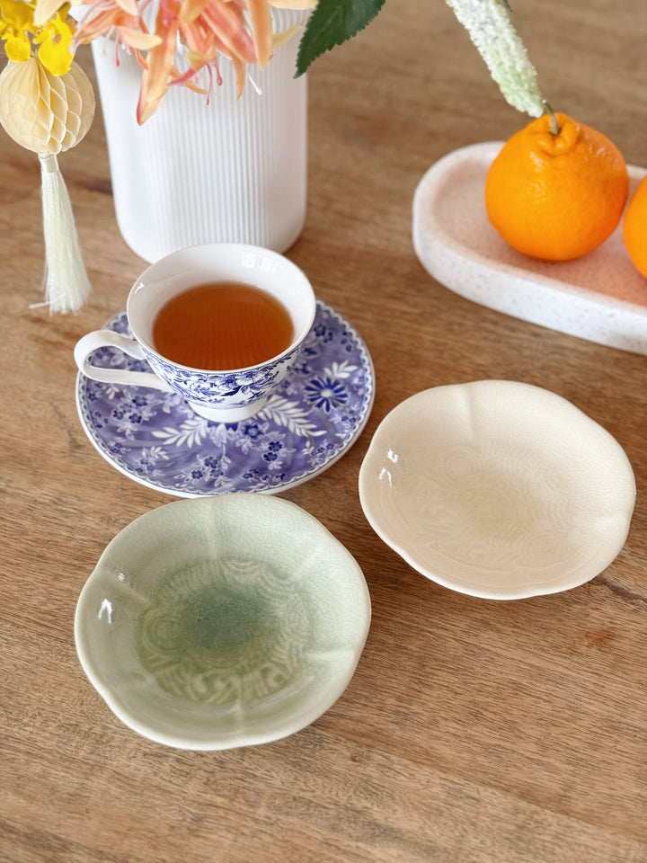 Crackle Glaze Mini Pedestal Dishes (2 colours)