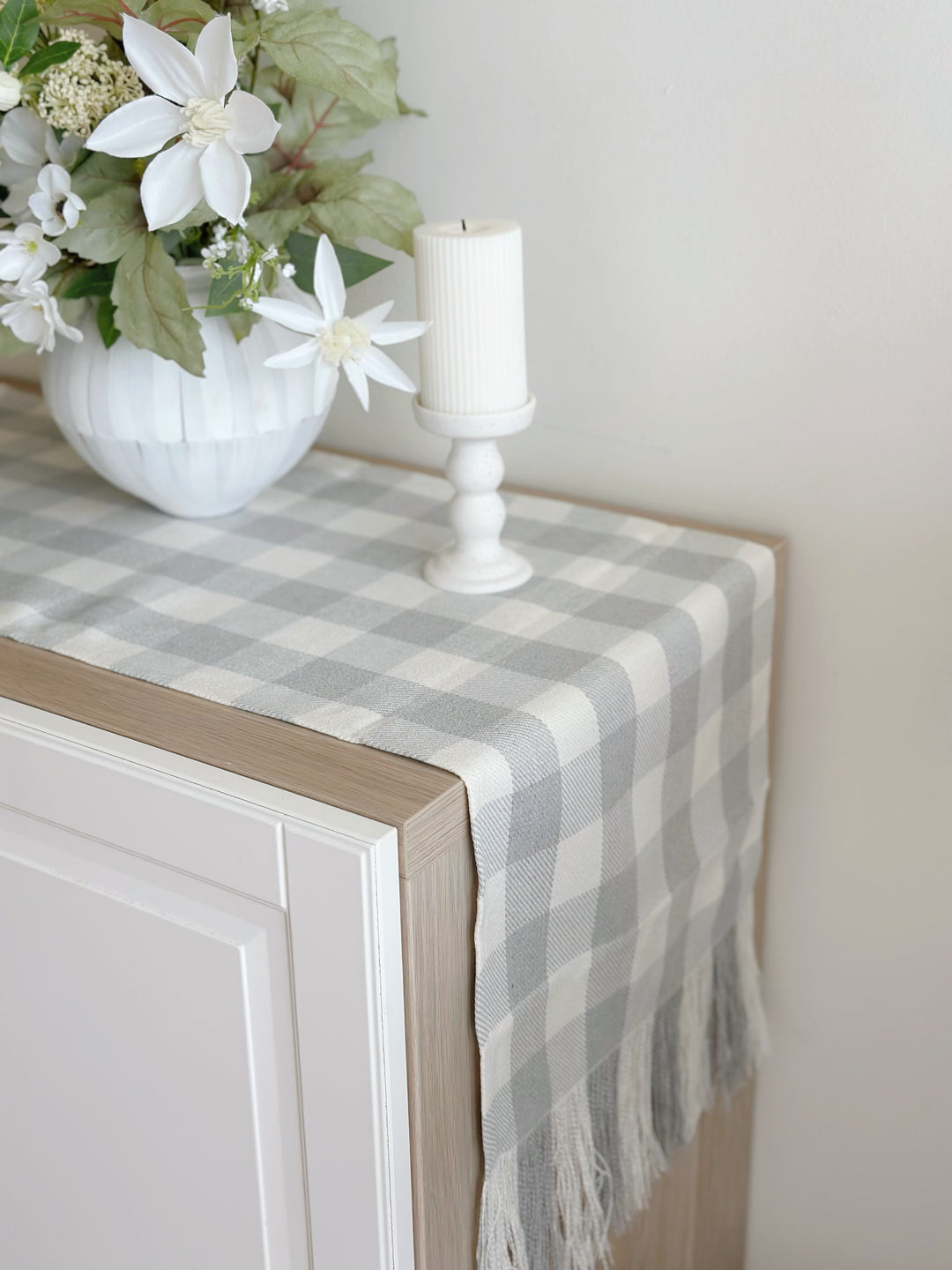 Slate Breeze Checkered Runner