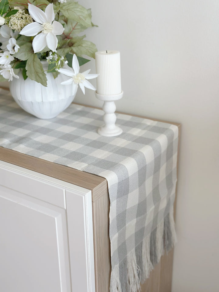 Slate Breeze Checkered Runner