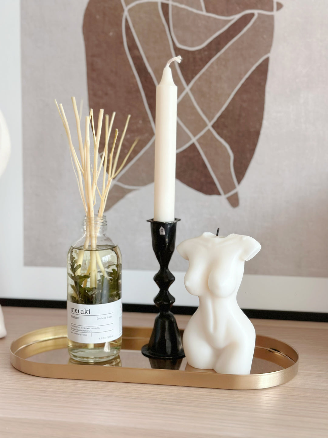 Mero Black Candle Stand - Small