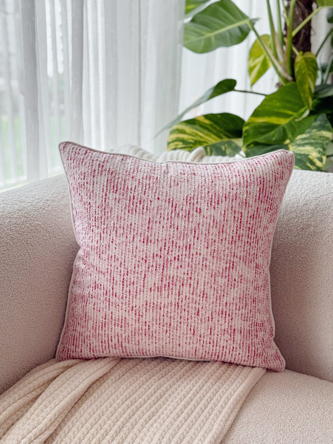 Blush Fleck Textured Cushion Cover