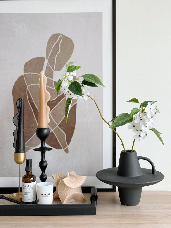 Orbit Handle Porcelain Vase