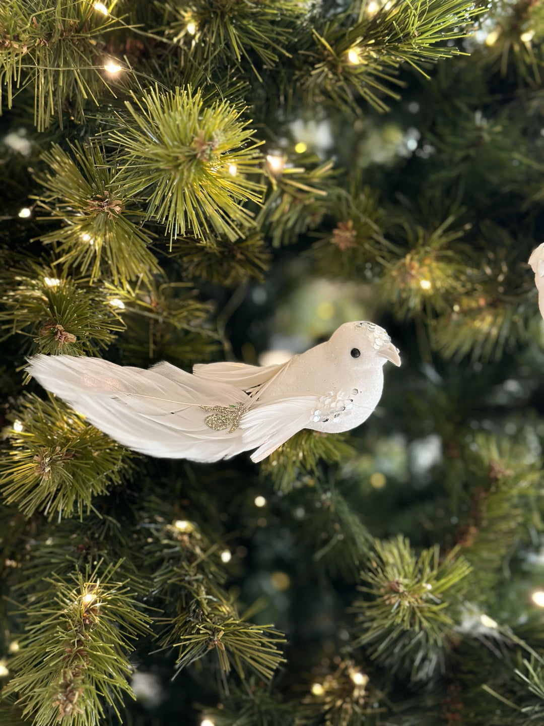 PRE-ORDER (15-21 Oct): Snowy Elegance Bird Clip Ornaments (pair)