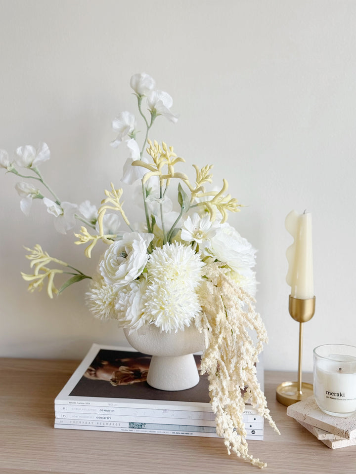 Ethereal Ivory Cascade in the Bowl (2-sided)