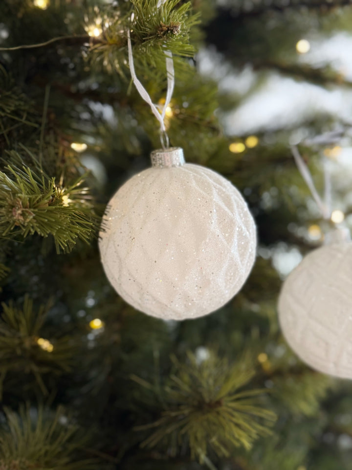 Snowfall Sparkle Christmas Baubles (Set of 10)