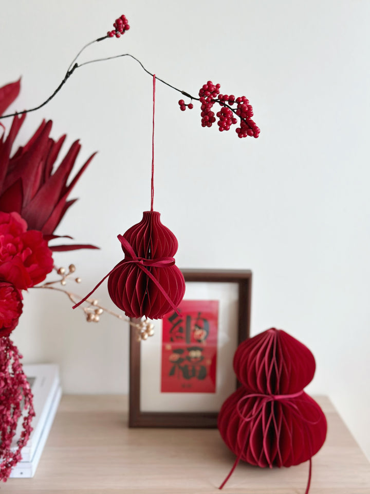 Prosperity Harmony Honeycomb Gourds (set of 2)