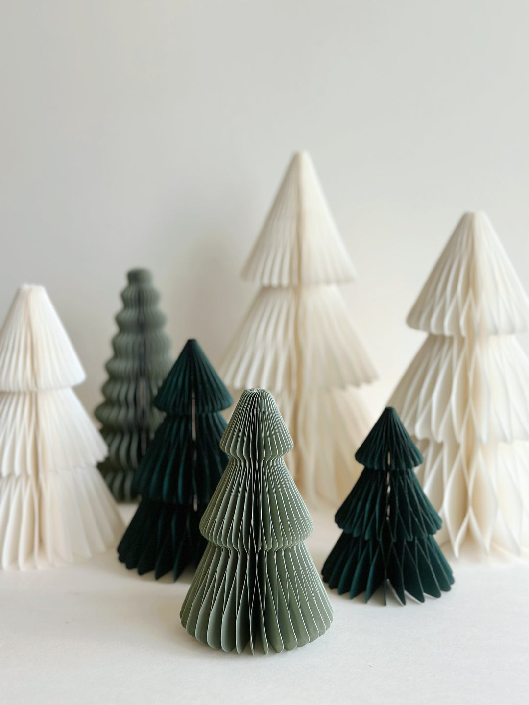 Dusty Green Magnetic Paper Trees (set of 2)