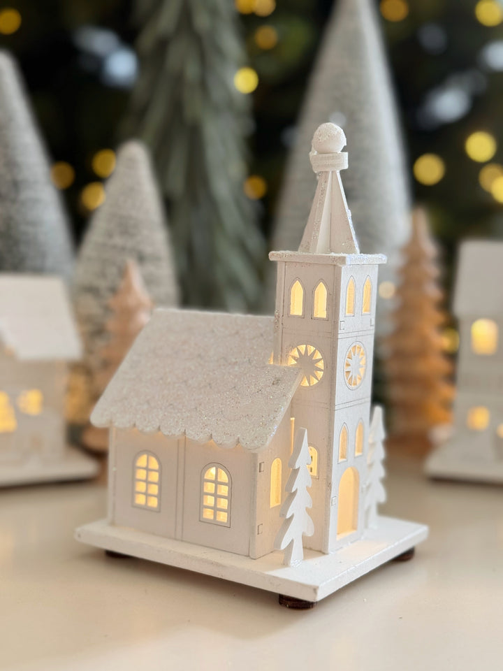 Winter Shimmer Light-Up Wooden Village Collection (3 options)