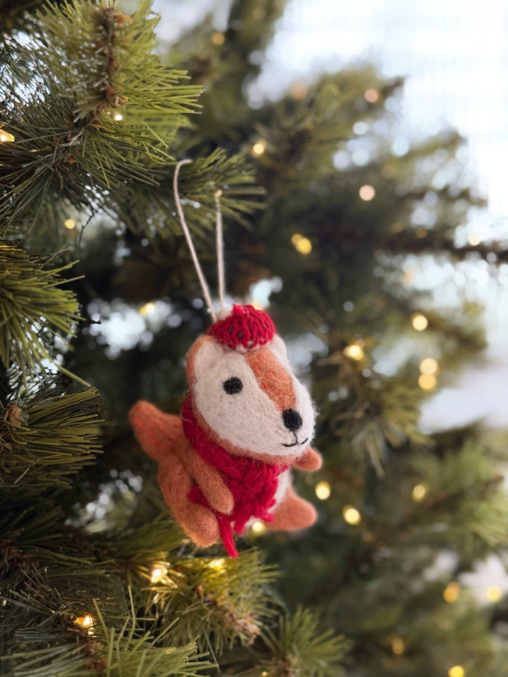 Winter Fox Felt Ornament