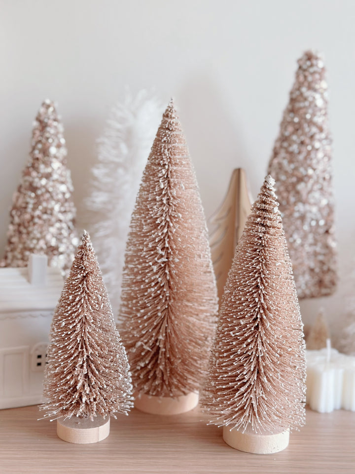 PRE-ORDER (15-21 Oct): Snowy Effect Warm Brown Christmas Tree (set of 3)
