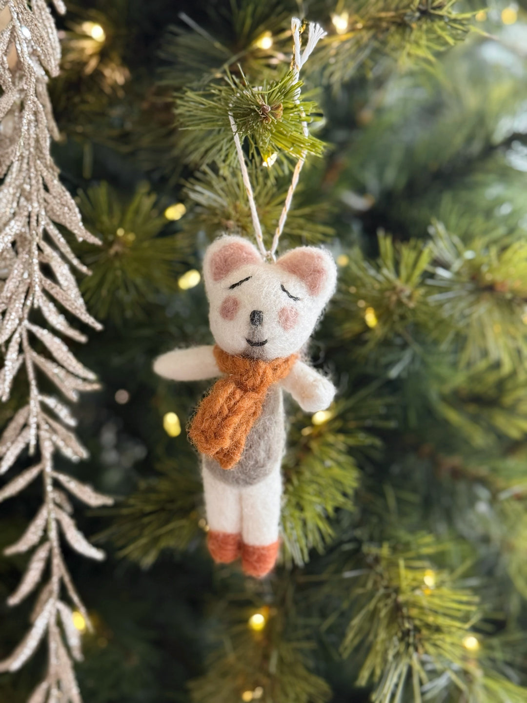 Whisper Bear Felt Ornament