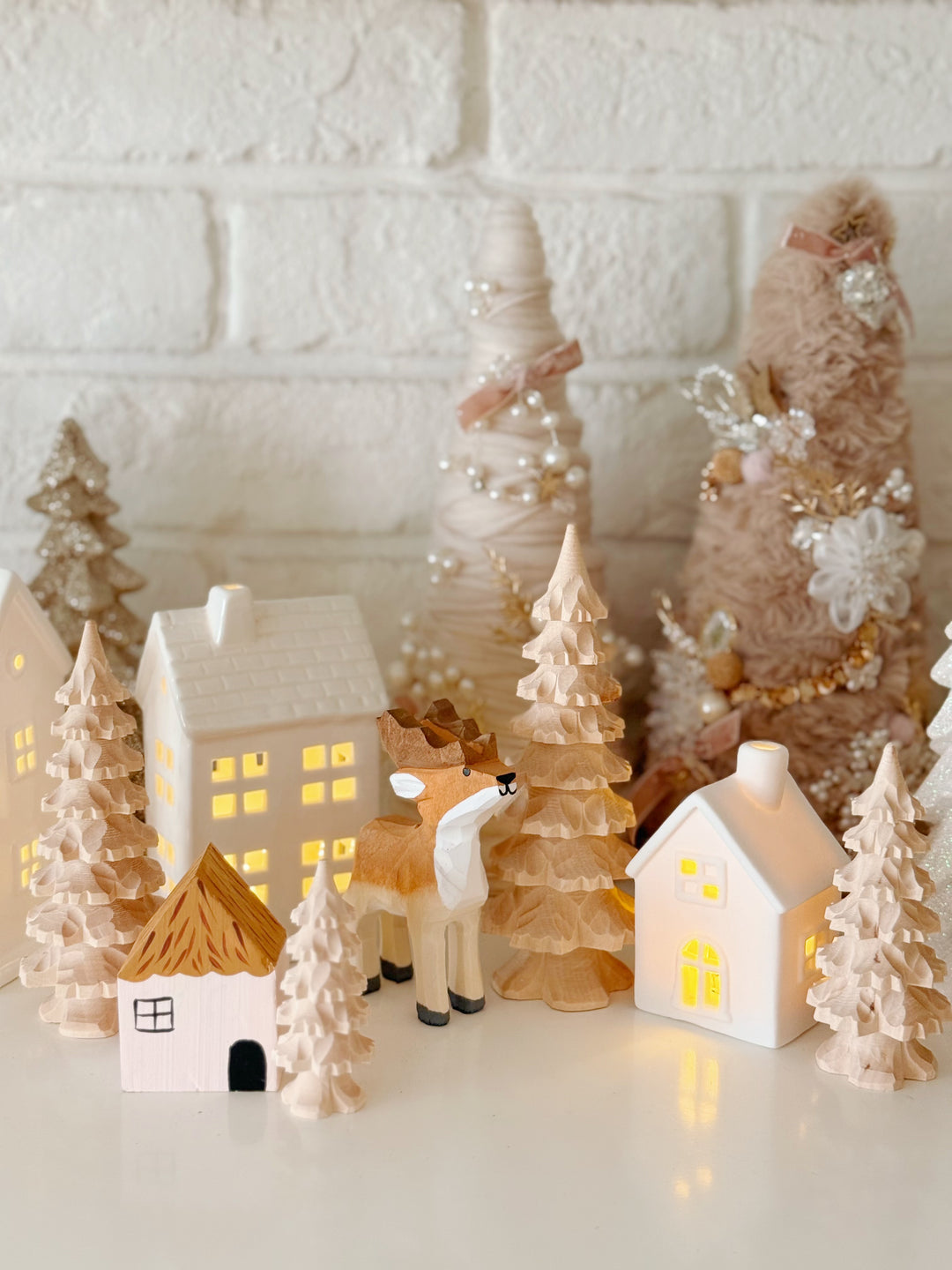 Woodland Story Hand-Carved Wooden Decor (4 options)