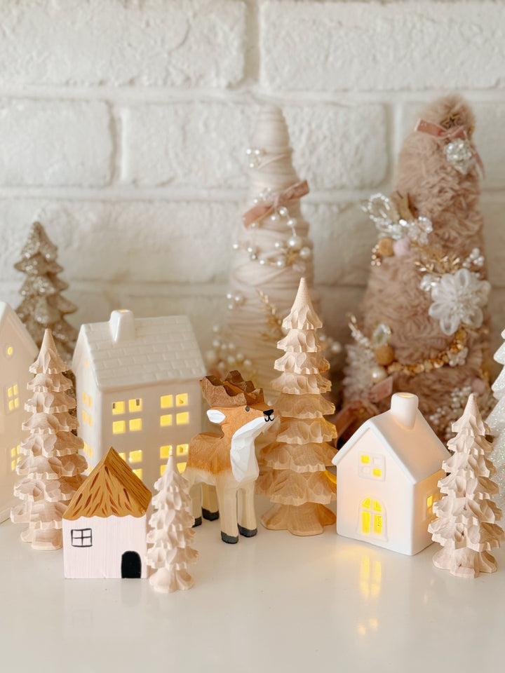 Woodland Story Hand-Carved Wooden Decor (4 options)
