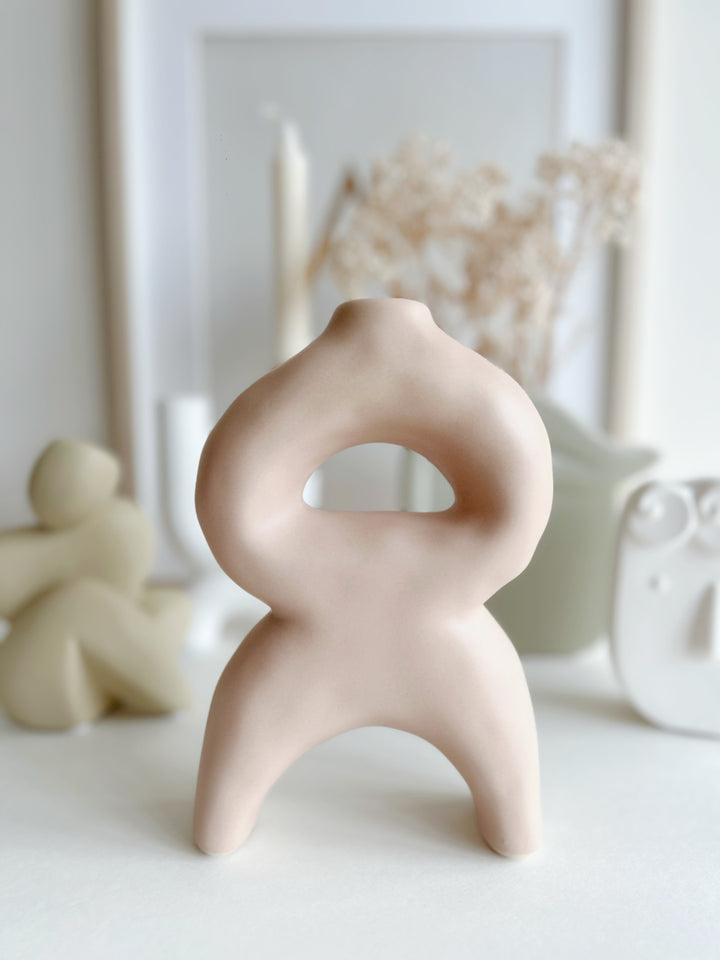 LatteMuse: Abstract Humanesque Porcelain Art Vase