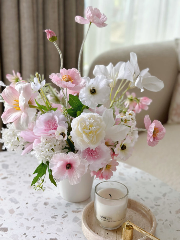 Soft Blush Symphony in the Pot (2-sided)