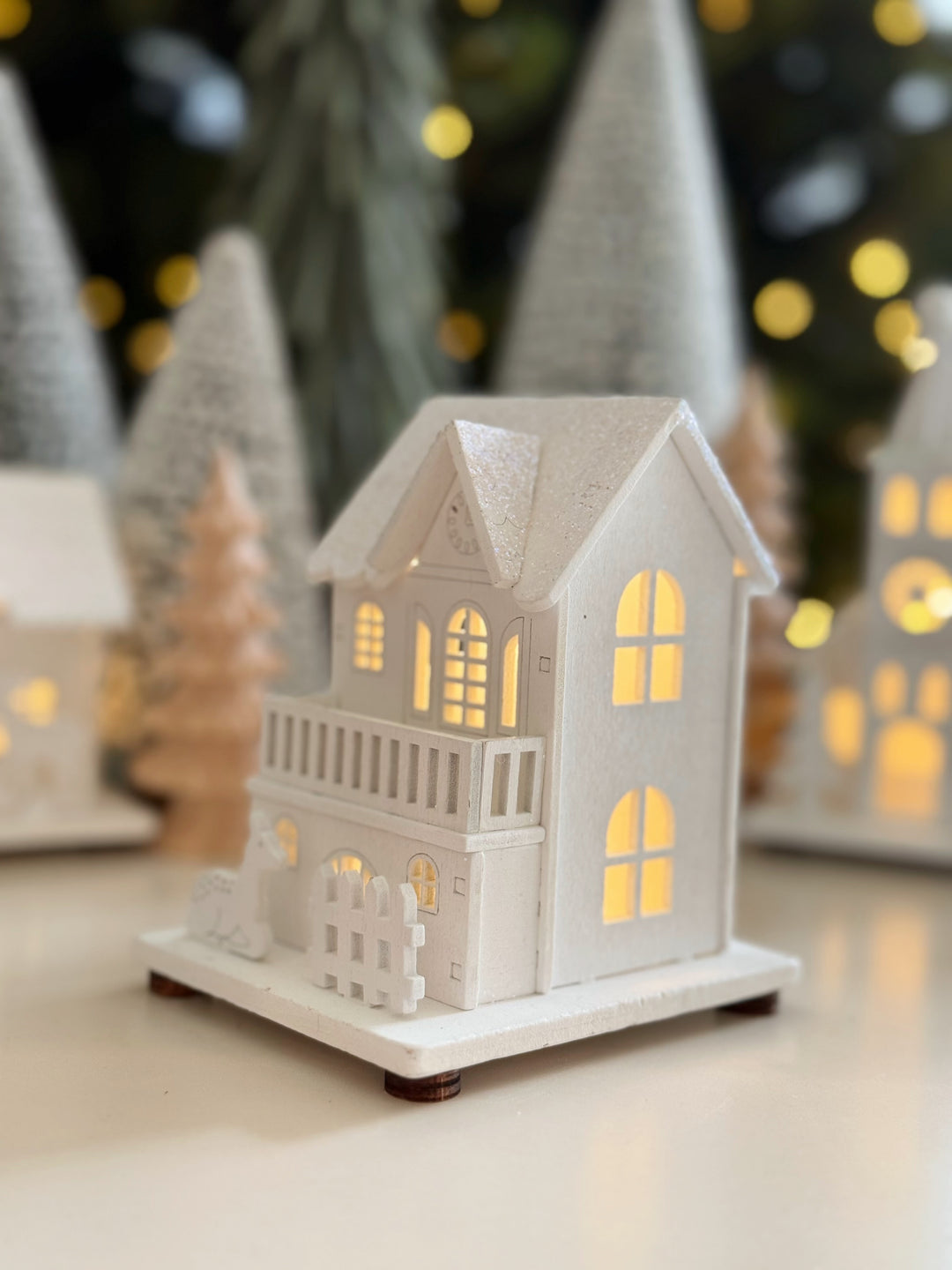 Winter Shimmer Light-Up Wooden Village Collection (3 options)