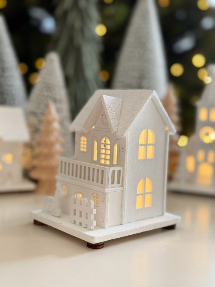 Winter Shimmer Light-Up Wooden Village Collection (3 options)