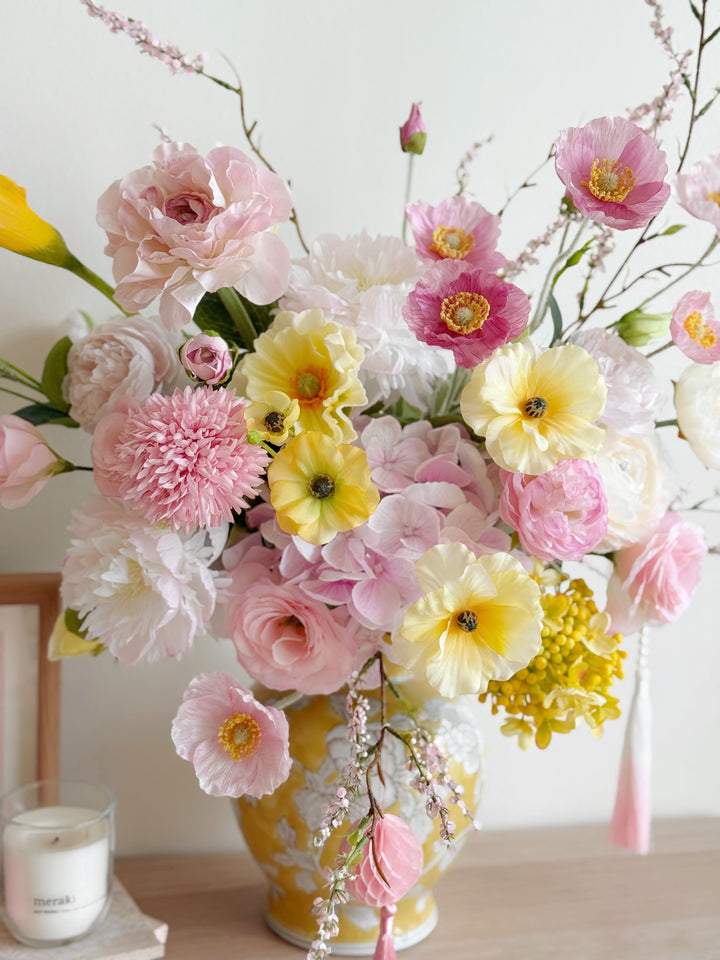 迎春纳福 Spring Blessings Bloom In The Vase (1-sided)