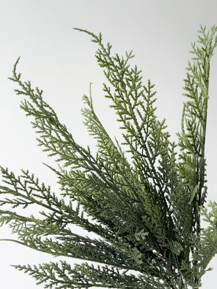 Real-Touch Flat Juniper Cypress Faux Branch