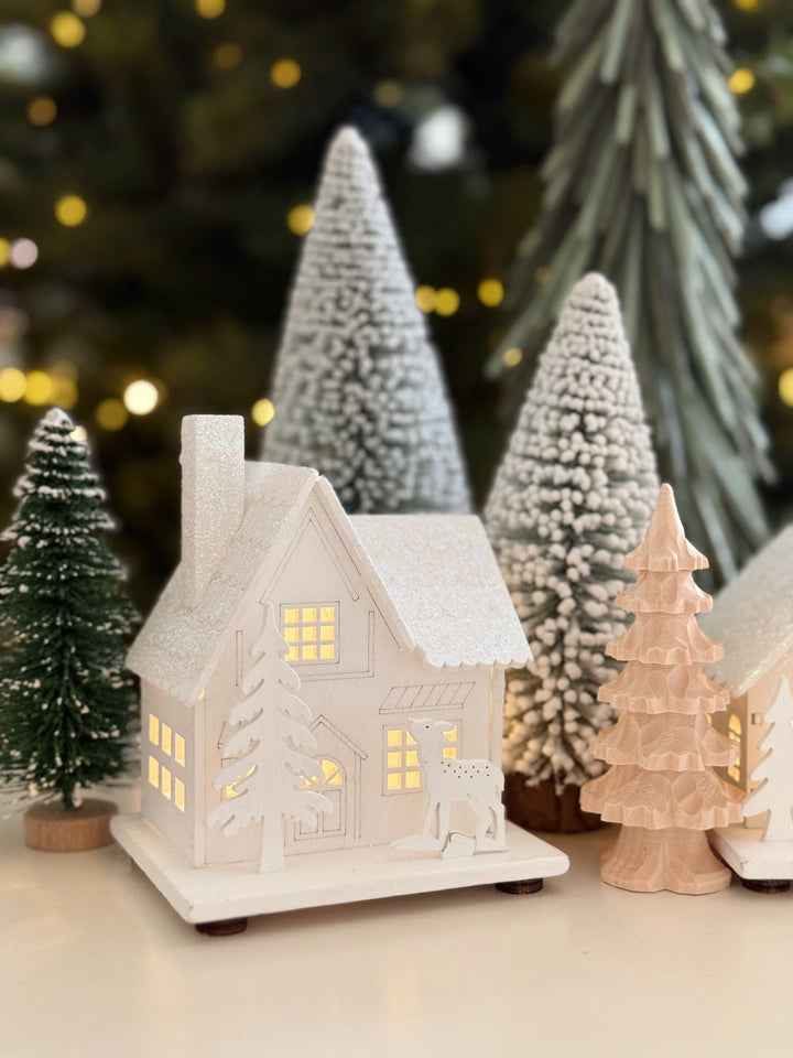 Winter Shimmer Light-Up Wooden Village Collection (3 options)