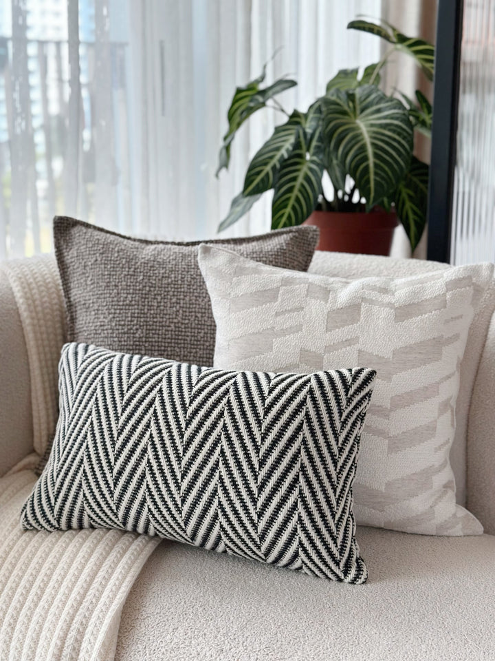 Pebble Weave Cushion Cover – Ash Brown