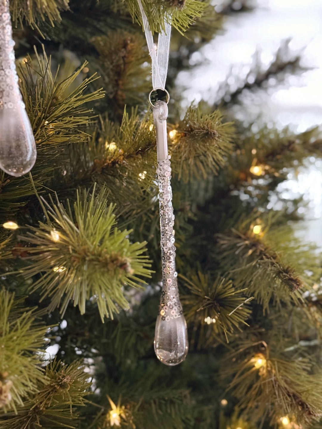 Silver Frost Icicle Ornament Set (set of 3)