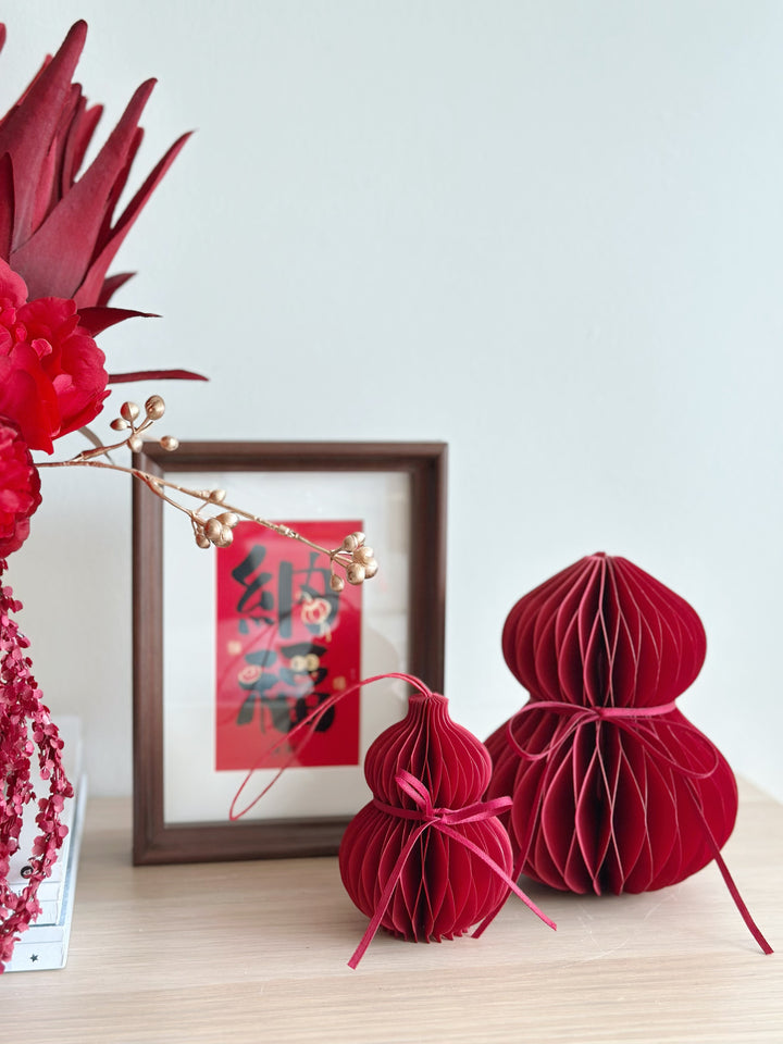 Prosperity Harmony Honeycomb Gourds (set of 2)