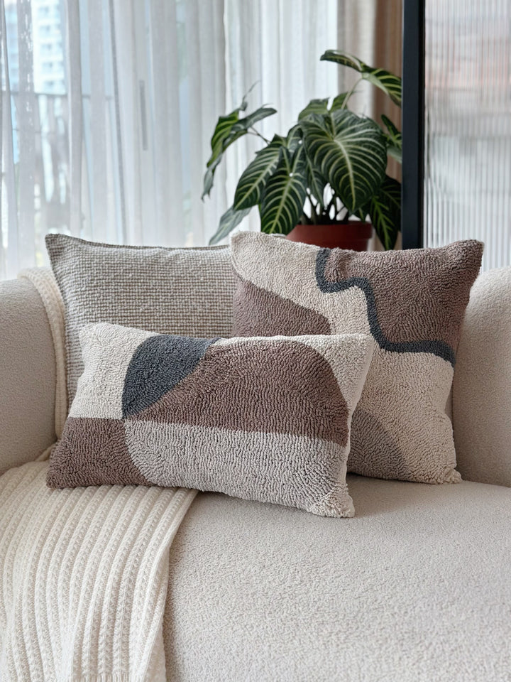 Pebble Weave Cushion Cover – Cream Beige