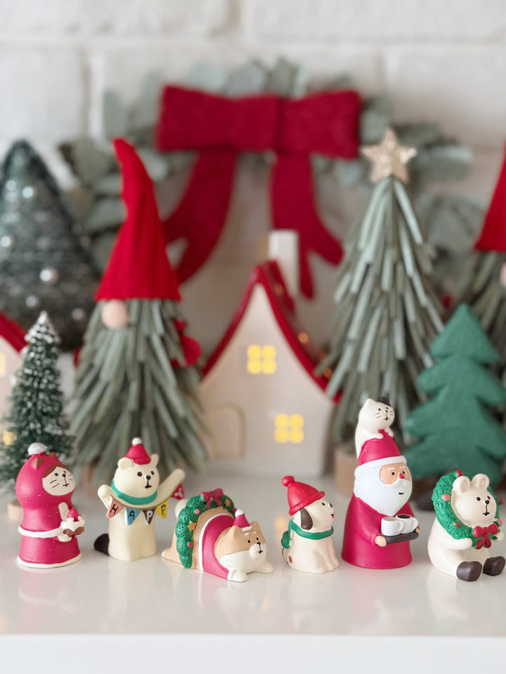 Christmas Critter Crew Mini Figurine Set (Set of 6)