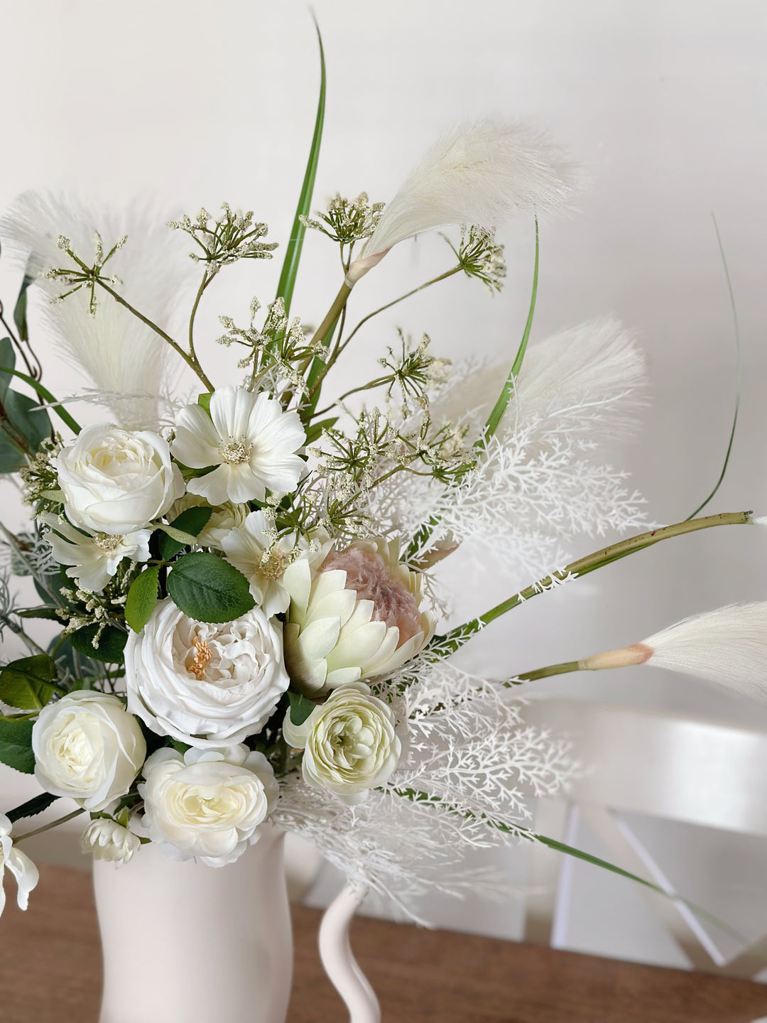 Refreshing Green And White Bouquet