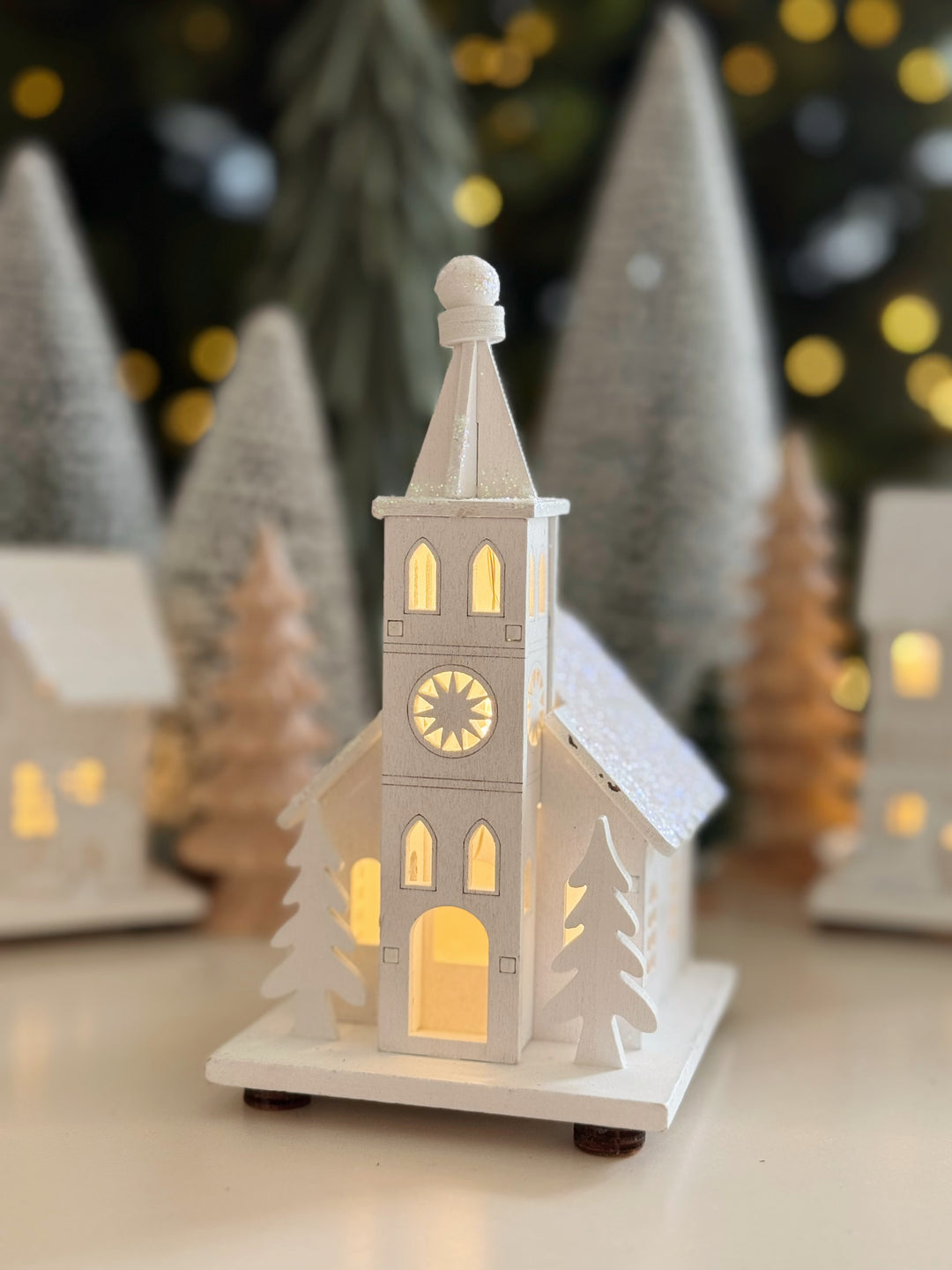 Winter Shimmer Light-Up Wooden Village Collection (3 options)