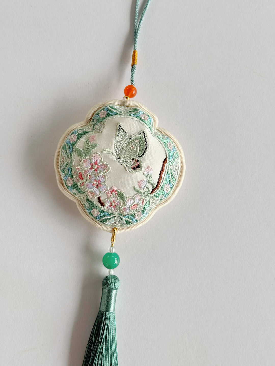 Butterfly Blessings Embroidered Tassel Charm