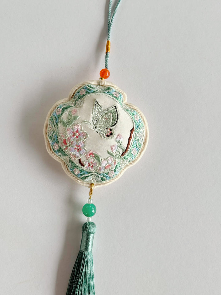 Butterfly Blessings Embroidered Tassel Charm