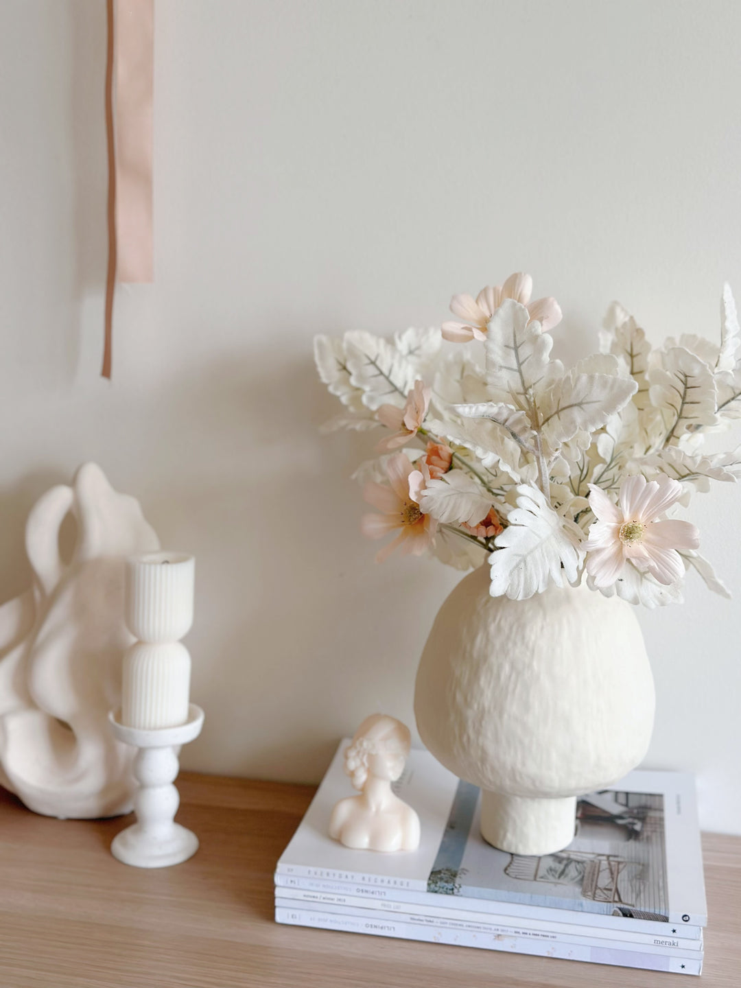 Sculpted Elegance: Matte Off-White Porcelain Vase