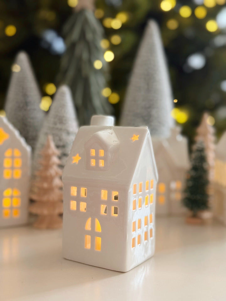 Twinkle Lane Porcelain Tealight House Collection (5 options)