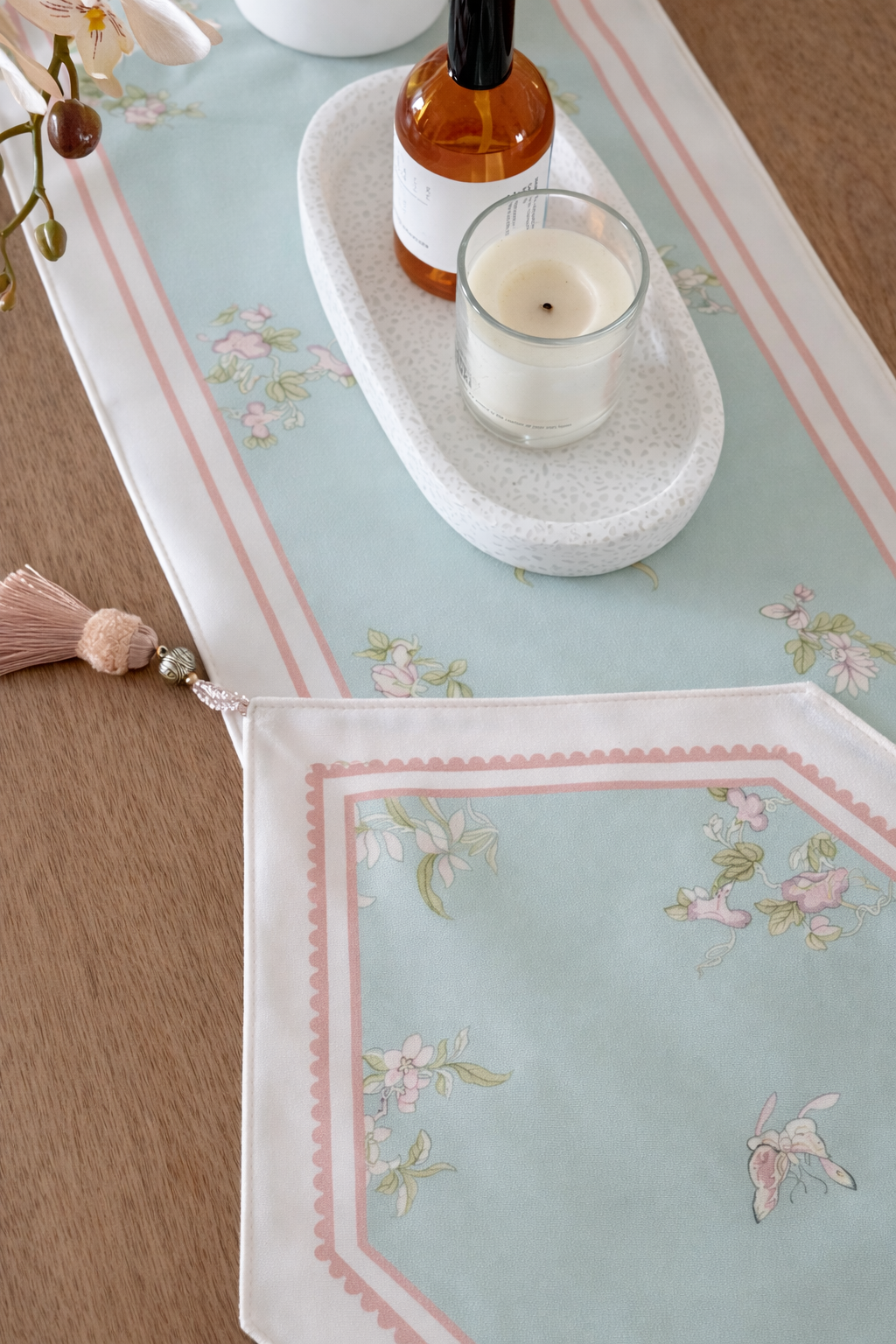 Spring Whisper Floral Table Runner