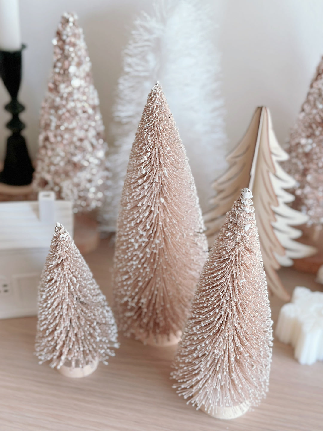 PRE-ORDER (15-21 Oct): Snowy Effect Warm Brown Christmas Tree (set of 3)