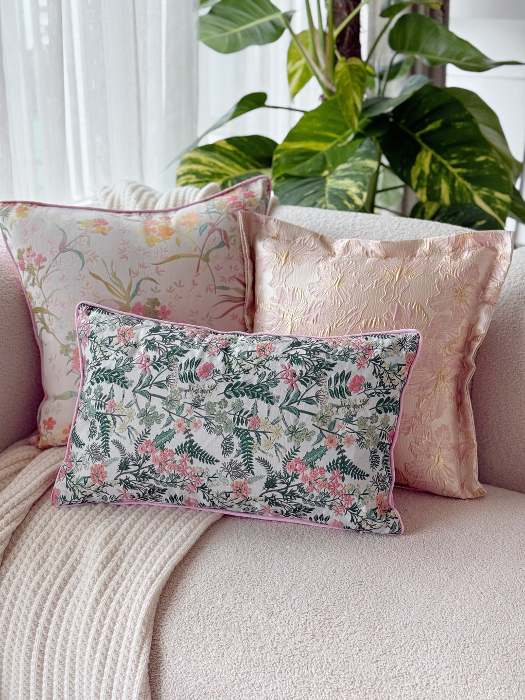 Blush Botanica Waist Cushion Cover