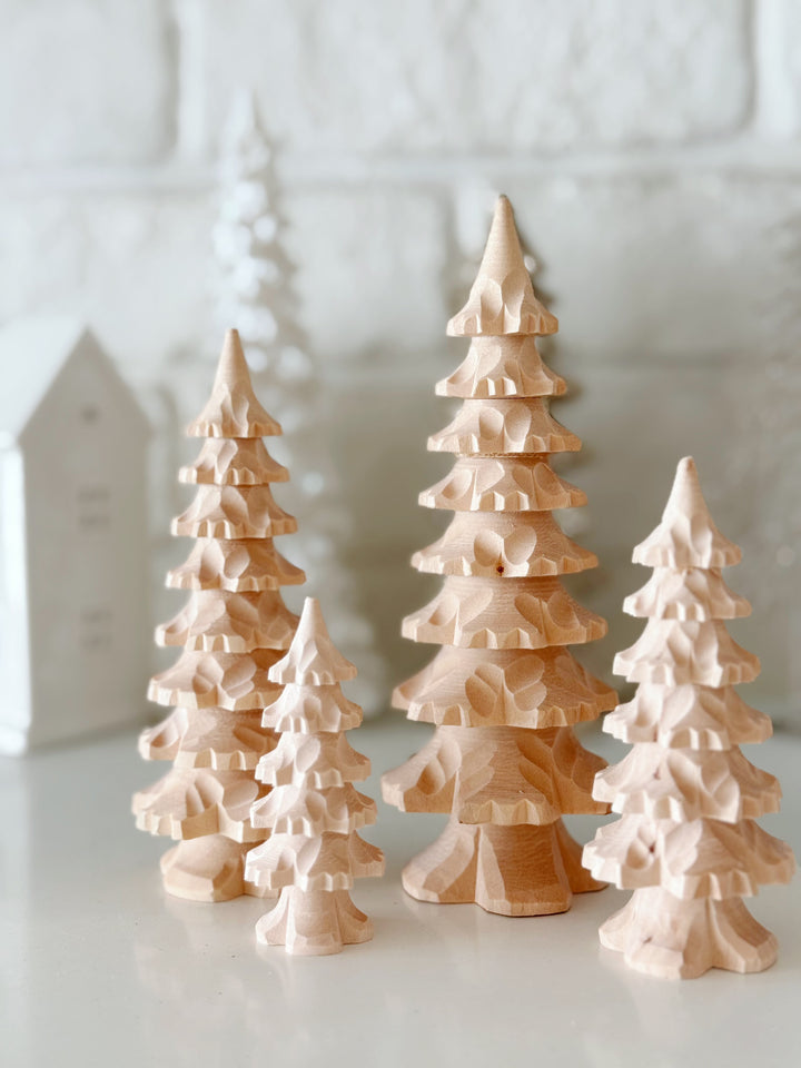 Woodland Story Hand-Carved Wooden Decor (4 options)