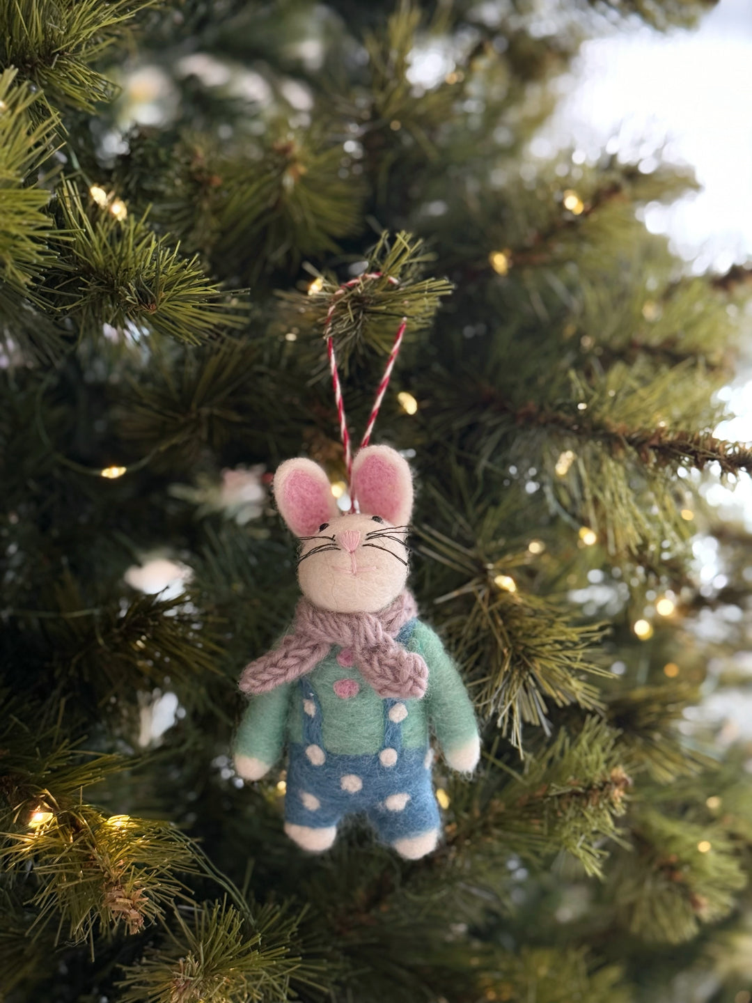 Cozy Bunny Felt Ornament