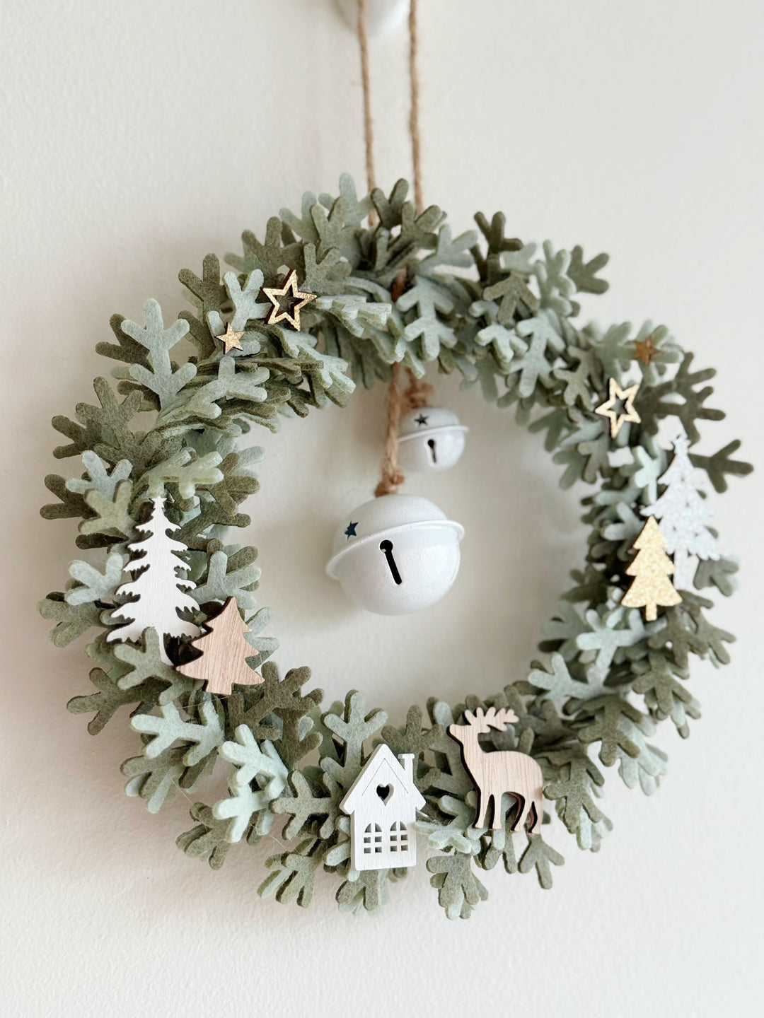 Little Woodland Village Christmas Wreath